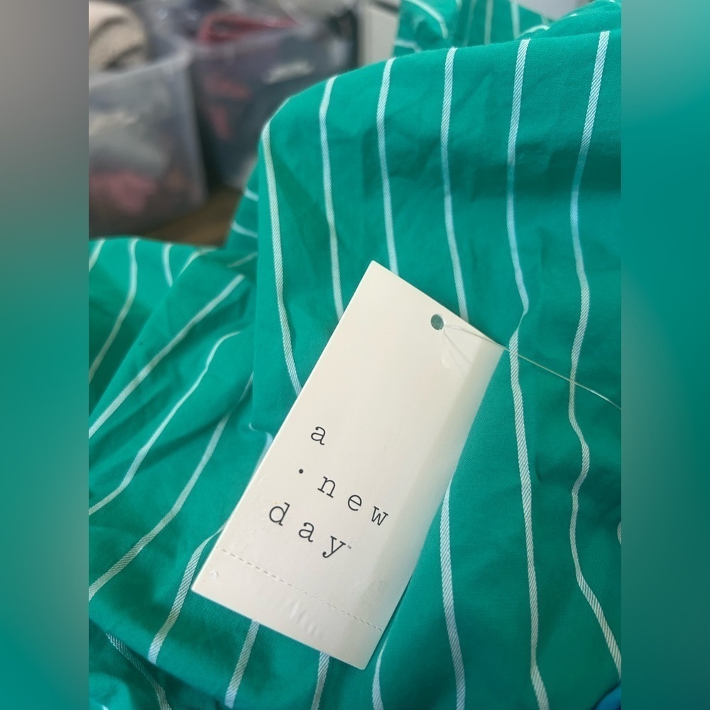 NWOT A New Day Green Striped Sundress - Picture 7 of 11